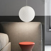 White Spherical Glass Bedroom Ceiling Chandelier - Clowas